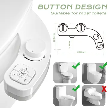 SAMODRA Bidet Attachment, Non-Electric Toilet Bidet Seat with Adjustable  Water Pressure 