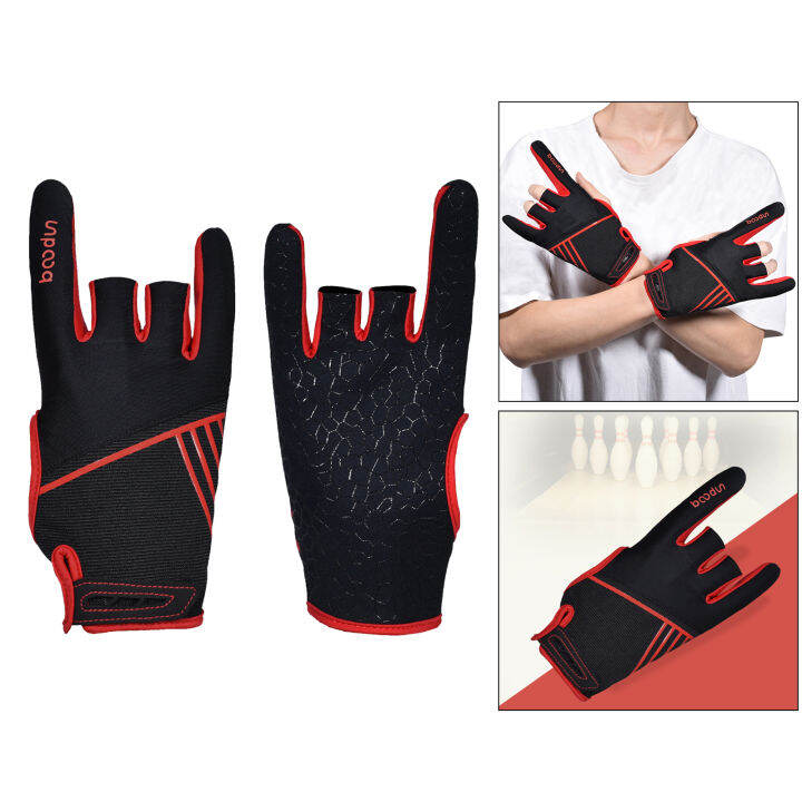 Miatoo 1 Pair Bowling Power Glove Wrist Support Sports Gloves for Men