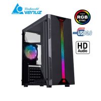 CASE (เคส) VENUZ รุ่น VC1919A ATX Computer Case มีไฟ RGB  สินค้ารับประกัน 1 ปี