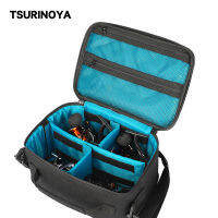 TSURINOYA Multi-Purpose Fishing Reels Bag Large Capacity Removable Partition Waterproof Adjustable Fishing Reel Storage Case