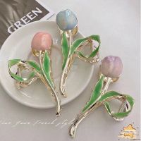 （A VOGUE）◈ Shilily Tulip Hair Clip Enamel Clips Pin Women Girls Extension Clamp Accessory