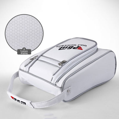 Golf Shoes Bag Men Women Leisure Waterproof PU Outdoor Sports Shoes Bag Large Capacity 2-way Zipper &amp;T8