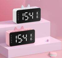 นาฬิกาลำโพงบลูทูธ นาฬิกาตั้งโต๊ะ นาฬิกาปลุก นาฬิกาหัวเตียง หน้าจอ LED Alarm clock ฟรีแบตเตอรี่ 3ก้อน