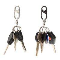 （AT） StainlessCarabiner MetalQuick ReleaseKeychains With1Rings สำหรับการเดินป่าตั้งแคมป์กลางแจ้ง