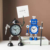 Home Decoration Robot Alarm Clock Multi-color Robot Model Study Bedroom Countertop Decor Children Birthday Gift Bedside Clock