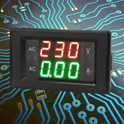 จอแสดงผลดิจิตอล AC 500V/50A LED แอมแปร์ A/v โวลต์มิเตอร์