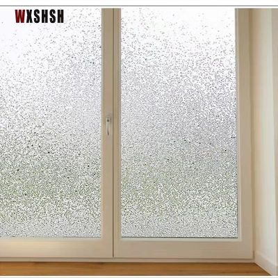Decorative Electrostatic Window Film Frosted Pattern Vinyl UV-Proof Water-Proof Glass Sticker For Home Privacy Protection