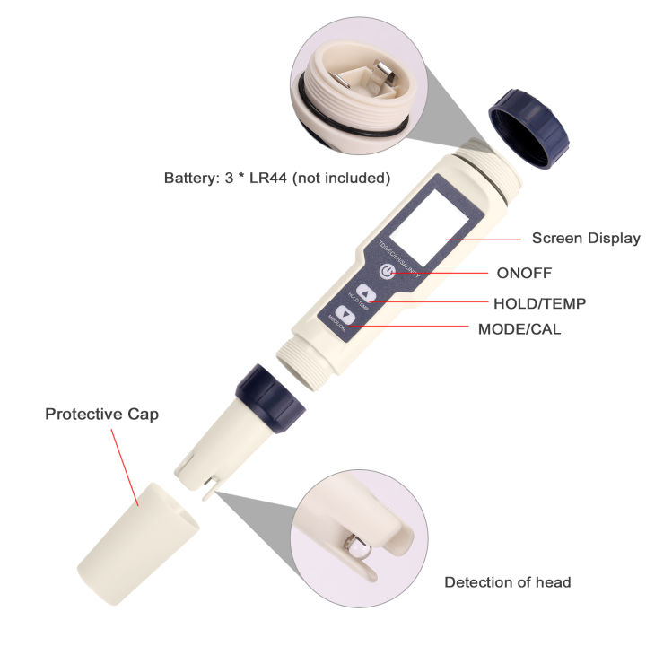 5-in-1-professional-หลายพารามิเตอร์-combo-การทดสอบมิเตอร์พีเฮช-ec-tds-ความเค็ม-เครื่องวัดอุณหภูมิแบบดิจิตอล-เครื่องทดสอบฟังก์ชันน้ำตัวทดสอบคุณภาพ