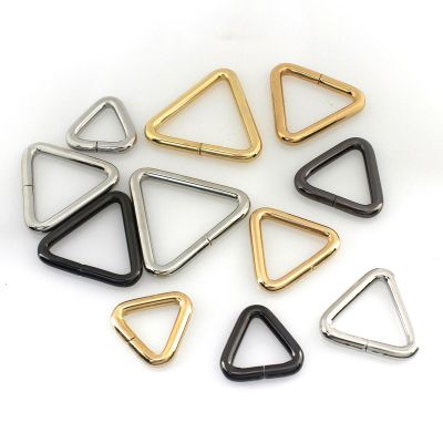 ：“{—— 5Pcs Metal Triangle Shape Open-End Ring Buckle For Weing Leather Craft Bag Strap Belt Buckle Garment Luggage DIY Accessory