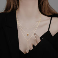 [Cutewomen2020]1PC ทอง/เงินโลหะ Multilayer สร้อยคอบุคลิกภาพ Vintage Alloy Clavicle Chain แฟชั่นเครื่องประดับ Accessories