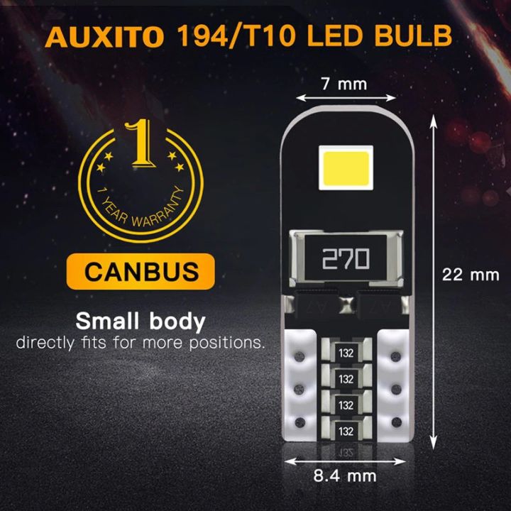 พร้อมส่ง-โปรโมชั่น-หลอดไฟ-led-auxito-t10-w5w-แพ็คคู่-2-ดวง-สำหรับ-benz-bmw-audi-และอื่นๆ-ส่งทั่วประเทศ-หลอด-ไฟ-หลอดไฟตกแต่ง-หลอดไฟบ้าน-หลอดไฟพลังแดด