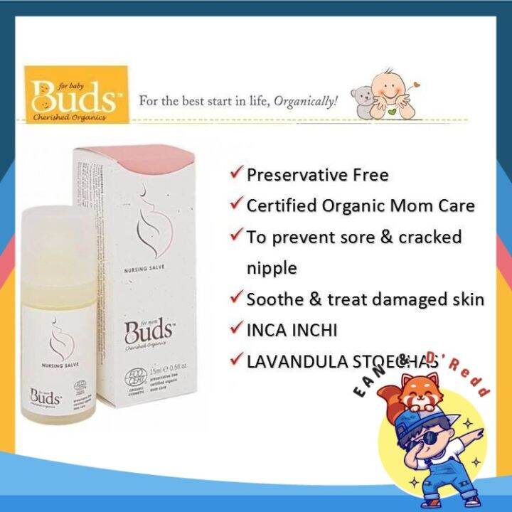 [Exp Jun 2025] Buds Organic Nursing Salve Nipple Cream for Breastfeeding Mom Lazada