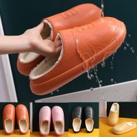 [A NEW HOT]รองเท้าแตะบ้านกันลื่นกันน้ำ Swarm Home Women Indoor Cotton Non-Slips Ladies Soft Slippers Memory Foam Couples Shoes