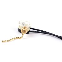 250V DIY Light Lamp Hanging Chain Switch MetalWood Drops 3A Zipper Switch GoldChrome Pull Switch WallTableFloor Acc