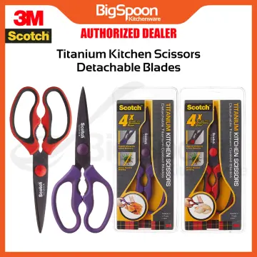 3M Scotch Detachable Titanium Kitchen Scissors 8-inch (Purple