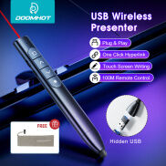 DoomHot Wireless Presenter Remote Control Page Turning Pen Laser Pointer
