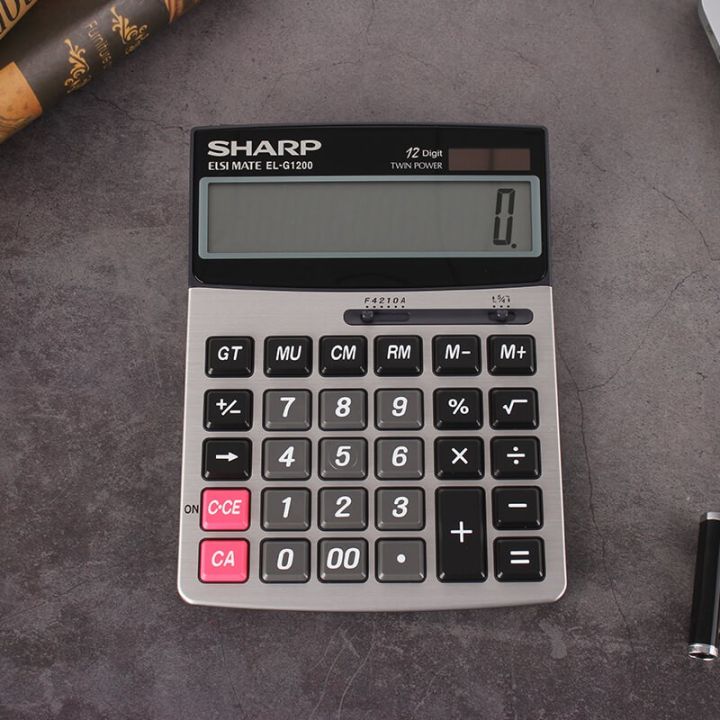 sharp-sharp-อย่างเป็นทางการของแท้-el-mdg1200-เครื่องคิดเลขพลังงานแสงอาทิตย์สำนักงานการเงินเดสก์ท็อปแหล่งจ่ายไฟคู่มัลติฟั-บริการเก็บเงินปลายทาง