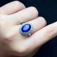 Natural sapphire ring, beautiful color, exquisite workmanship, good quality, 925 silver recommended