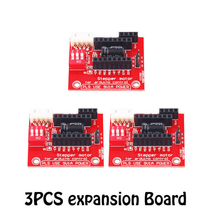 3ชิ้น-a4988-บอร์ดคอนโทรลตัวขับเคลื่อนมอเตอร์เป็นลำดับขั้น-drv8825-บอร์ดขยายสำหรับเครื่องพิมพ์สำหรับเครื่องพิมพ์3d