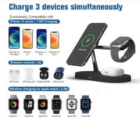 15W 3in1 Magnetic Wireless Charger Stand สำหรับ 12 13 14 Pro Max 8 7 6 Fast Charging Dock Station