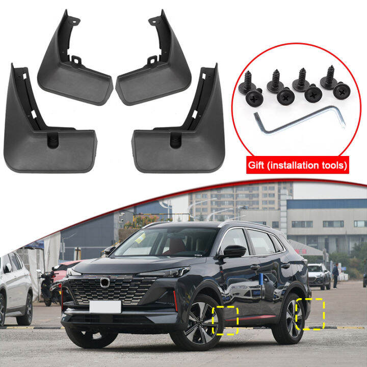 รถจัดแต่งทรงผมสำหรับ-changan-cs55-plus-2022-2023-abs-รถ-mud-flaps-splash-guard-mudguards-mudflaps-ด้านหน้าด้านหลัง-fender-อุปกรณ์เสริมอัตโนมัติ