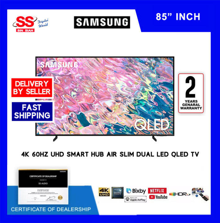 DELIVERY BY SELLER 】Samsung 85" Inch QA85Q60BAKXXM / QA85Q60BA 4K Smart ...