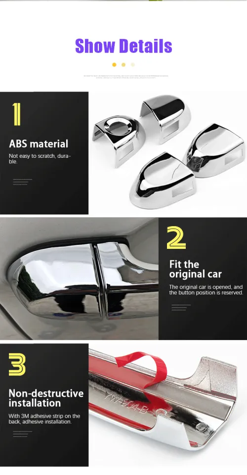 For Opel Corsa D Vauxhall Corsa S07 2007~2014 Chrome Car Door Handle Cover  Trim Set Chromium Styling Exterior Parts Accessories