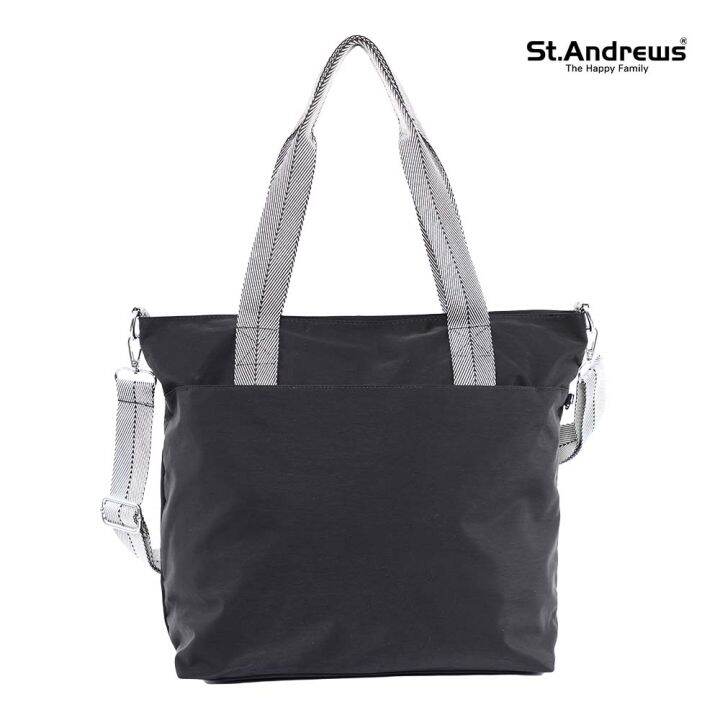 st-andrews-กระเป๋าสะพายทรง-tote-มีสายสะพายยาว-รุ่น-ssh0018-สีดำ