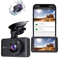 4K+Full HD1080P Dash Cam WiFi Dual Lens Car DVR Video Recorder Night Vision WDR Black Box