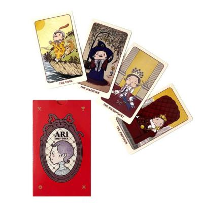 Tarot Cards Portable Ari Tarot Psychological Oracle Deck Mysterious Divination Card Game for Future and past Insight Board Game Divination Tools diplomatic
