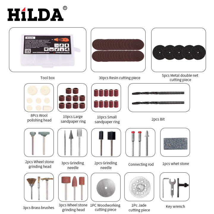 worth-buy-hilda-92ชิ้นอุปกรณ์เสริม-dremel-สำหรับ-dremel-สว่านชุดอุปกรณ์เสริมเหมาะสำหรับสว่าน-dremel-แกะสลักขัดเกลาอุปกรณ์เสริมสำหรับขัดแต่ง