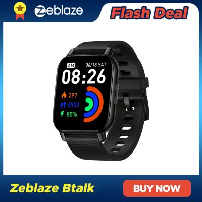ZZOOI Zeblaze Btalk Make Receive a Calling Smart Watch 1.86 inch Lager Color Display Health and Fitness Smartwatch For Men Women