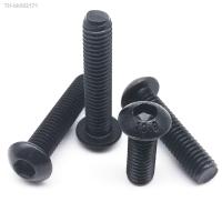 ┅ 10/50pcs M1.6 M2 M2.5 M3 M4 M5 M6 M8 Black Grade 10.9 Steel ISO7380 Hexagon Hex Socket Head Button Mushroom Allen Bolt Screw