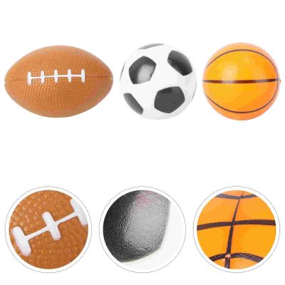 【CW】 3pcs Small Soft Sport Balls Rugby Basketball Soccer for Children