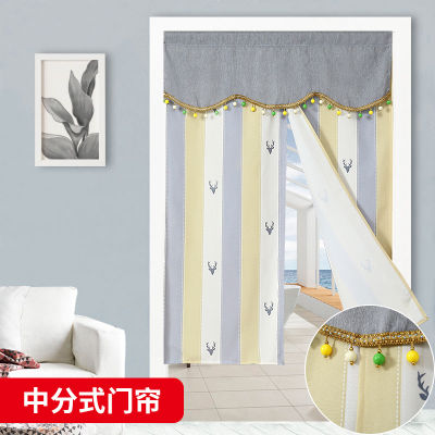 2021Pastoral Door Curtain Flowers Leaves Printed Short Curtains for Living Room Bathroom Partition Half Kitchen Curtains Small Drape