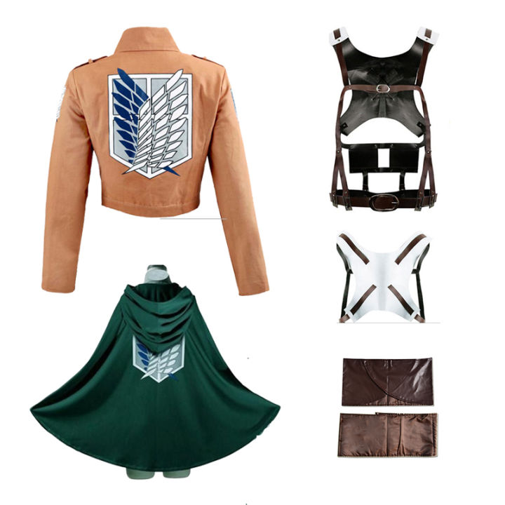 anime-attack-on-titan-mikasa-ackerman-cosplay-costume-set-wig-leather-shorts-harness-belt-apron-skirt-scouting-legion-cape-scarf