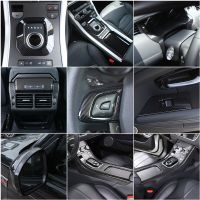 For Land Rover Range Rover Evoque 2011-2018 ABS Carbon Fiber Car Center Control Panel Stee Wheel Trim Sticker Essories