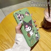 Chenyyyka เคสปลอกสำหรับ Samsung S20 FE 4G S20 FE 5G ลายการ์ตูนแฮปปี้ Kuromi เคสโทรศัพท์ดีไซน์ใหม่บางสุดสร้างสรรค์เคสป้องกันขอบสี่เหลี่ยมเคสนิ่มเคสปลอกซิลิโคนกันกระแทก