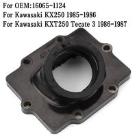 ท่อไอดีอะแดปเตอร์คาบูเรเตอร์มอเตอร์ไซค์อินเตอร์สำหรับ Kawasaki KX250 KX 250 1985 1986 KXT250 Tecate 3 1986-1987 16065-1124