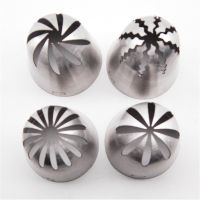 【CC】✽☌  4pcs/Set Large Nozzles Icing Piping Pastry Tools Russian Tips Bakeware