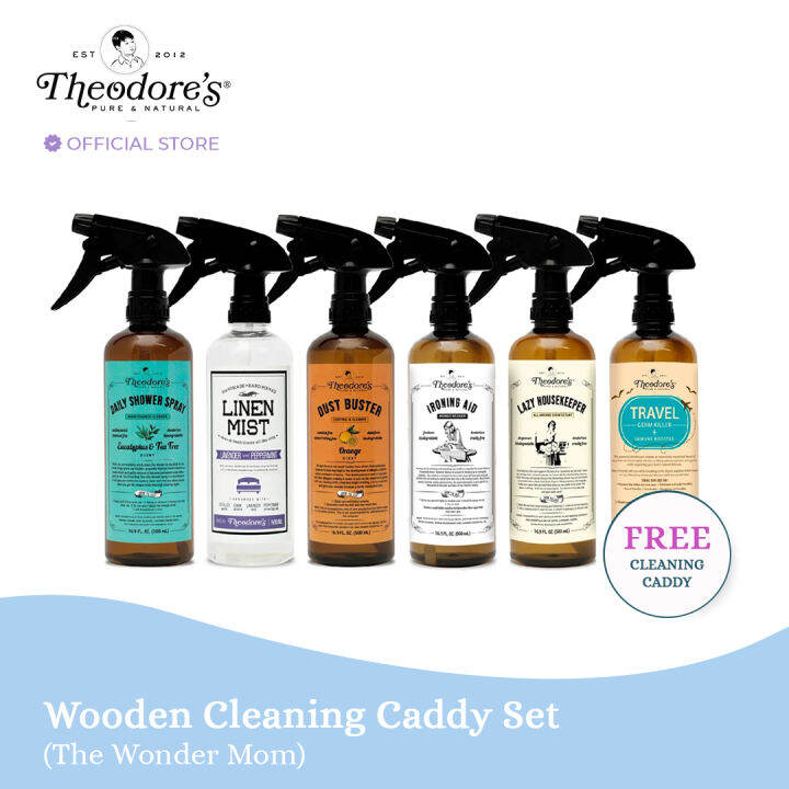 Theodore's Wooden Cleaning Caddy Set (The Wonder Mom) Lazada PH