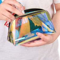 HAN Holographic Cosmetic Bag Transparent Makeup Case Pouch Toiletry Travel Organizer