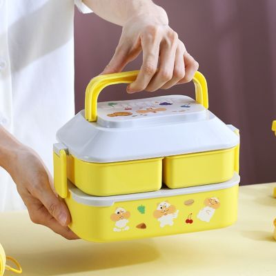 Kawaii Lunch Box For Girls School Kids Plastic Picnic Bento Box Microwave Food Box With Compartments Storage Containers Lunchbox