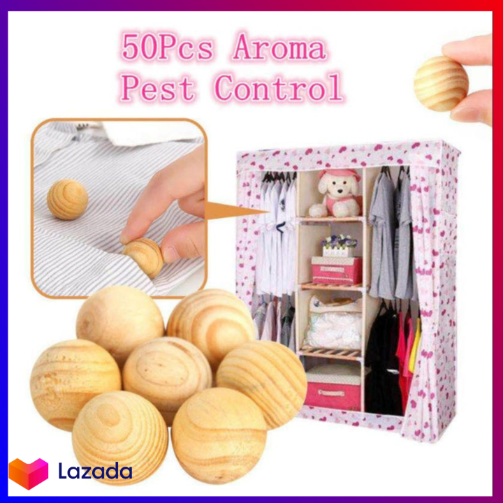 Wood Balls Moth Repellent For Drawers Storage Boxes Closets Pest
