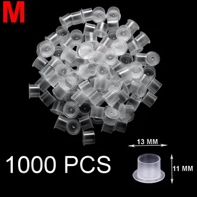 จุกใส่หมึกสักแบบมีฐาน ขนาด M 1000 ชิ้น จุกหมึก จุดใส่สีสัก Disposable Plastic Tattoo Ink Cup Pigment Holder Size M 1000 Piece