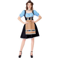 Lady Dirndl Carnival Oktoberfest เครื่องแต่งกาย Alps บาวาเรีย Wench Vintage คอสเพลย์ฮาโลวีนแฟนซี Party Dress