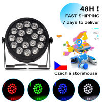 18x12W RGBW 4in1 LED Par Light Wireless Remote Control Flat Spotlight Professional Stage DJ Equipment Wedding Stage Lighting