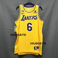 Mens New Original NBA Los Angeles Lakers 6 LeBron James Jersey 2022-23 Icon Edition Gold Swingman Heat-pressed