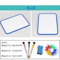 Magnetic Whiteboard Erasable Double Side Dry Erase Board Message Writing for Kids Mini Whiteboard Office School Supplies A4 Size