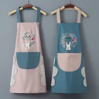 Waterproof dirt coral fleece wipes apron lei han edition cartoon rabbit kitchen apron hang corset neck apron